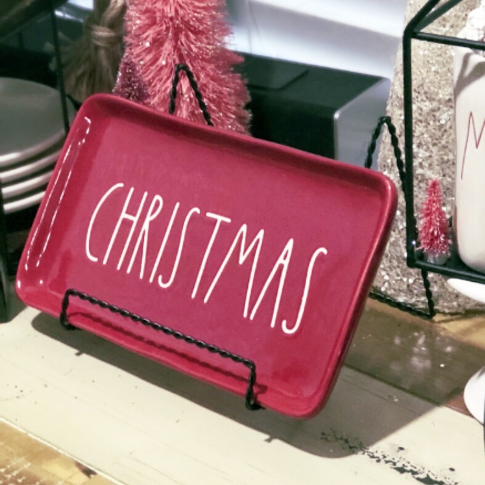 Rae Dunn Small Red Merry Christmas Tray